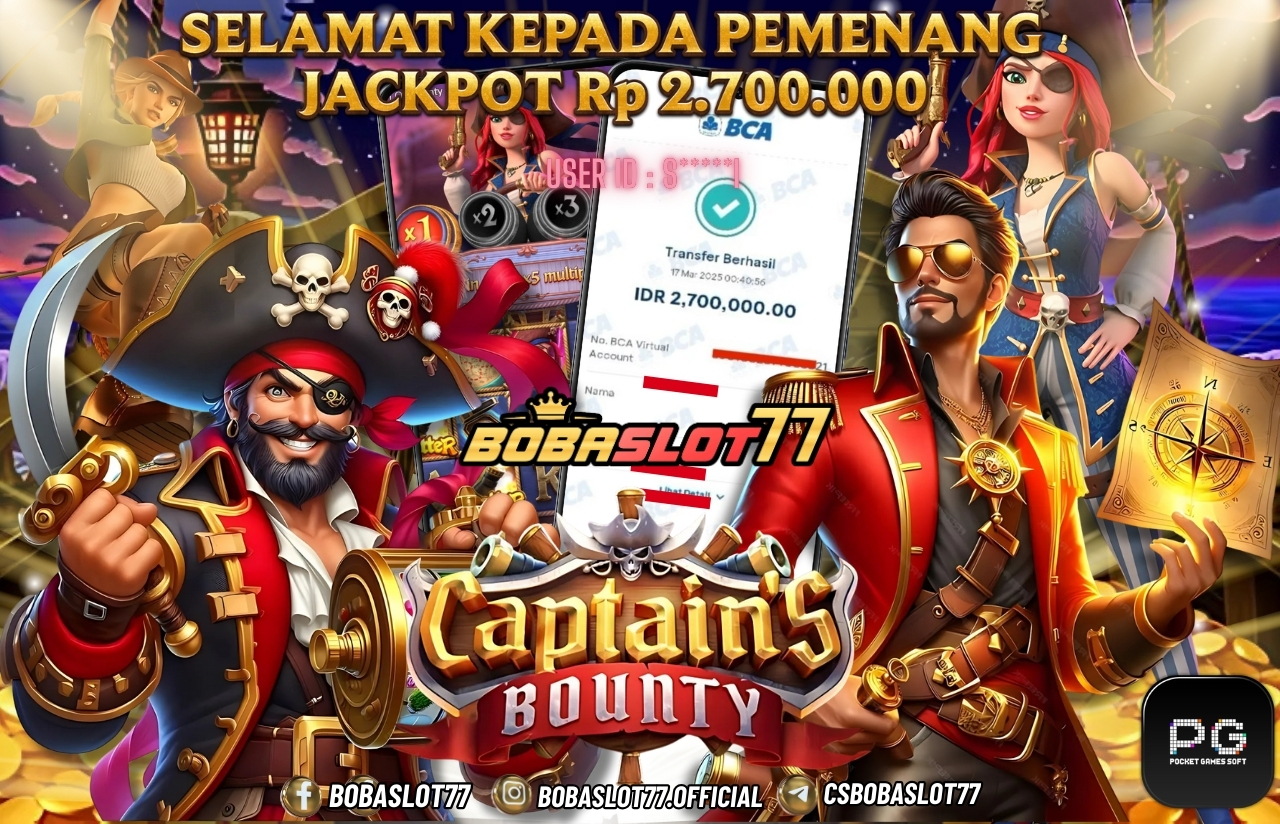 Selamat kepada id : S*****I Wede Rp 2.700.000 di Game CAPTAIN OF BOUNTY 